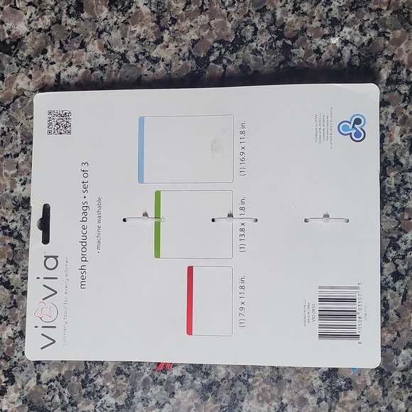 Vivia mesh produce bags set of 3 new small, medium , large reusable, eco-friend - Picture 2 of 2